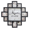 Black "Lifetime Memories" Picture Frame Wall Collage Clock